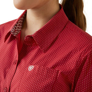 ARIAT INTERNATIONAL, INC. Shirts Ariat Women's Kirby Cardinal Dot Long Sleeve Button Down Stretch Shirt 10046702