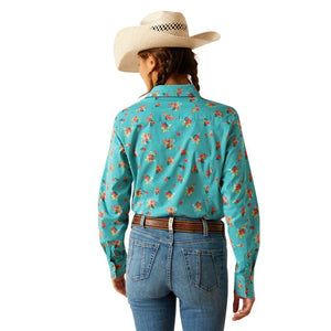 ARIAT INTERNATIONAL, INC. Shirts Ariat Women's Kirby Esmerelda Print Wrinkle Resist Long Sleeve Stretch Shirt 10048883