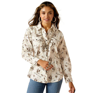 ARIAT INTERNATIONAL, INC. Shirts Ariat Women's Thrills N Spills Thrilling Print Long Sleeve Shirt 10051277