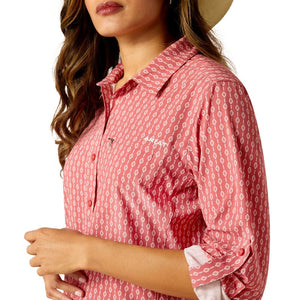 ARIAT INTERNATIONAL, INC. Shirts Ariat Women's VentTEK Lyla Geo Stripe Print Long Sleeve Stretch Shirt 10051326