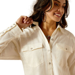 ARIAT INTERNATIONAL, INC. Shirts Ariat Women's Wilkes Cloud Dancer Long Sleeve Blouse Shirt 10051288