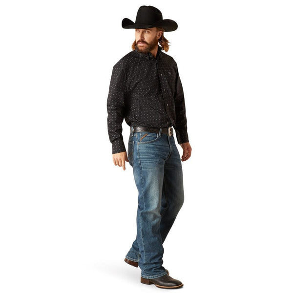 Ariat Men's Nixon Black Classic Fit Long Sleeve Western Shirt 10047382