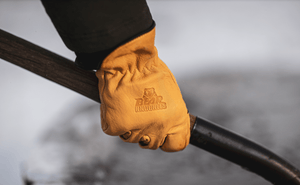 Bear Knuckles Gloves Fleece-Lined Water Resistant Leather Cowhide Driver Gloves - D373