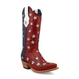 BLACK STAR Boots Black Star Women's Marfa Red White & Blue Western Boots WBSN026