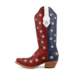 BLACK STAR Boots Black Star Women's Marfa Red White & Blue Western Boots WBSN026