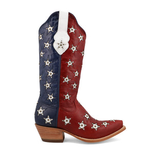 BLACK STAR Boots Black Star Women's Marfa Red White & Blue Western Boots WBSN026