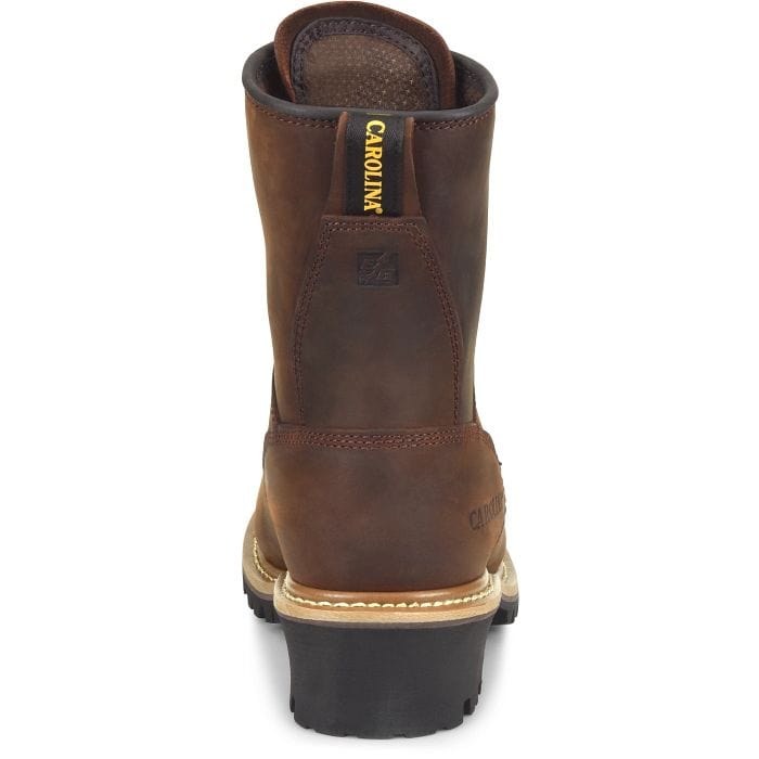 Carolina Men s Elm Brown Waterproof Steel Toe Logger Boots CA9821 Russell s Western Wear Inc