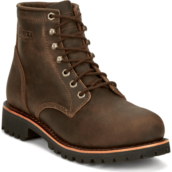 Chippewa Men s Brown Steel Toe Lace Up Work Boots NC2081