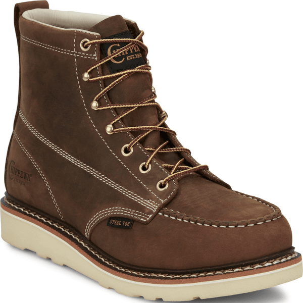 Chippewa Men s Edge Walker Steel Toe Lace Up Works Boots ED5321