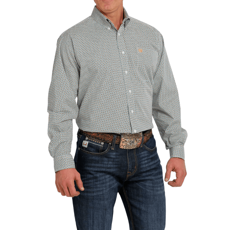 Men's Chambray Long Sleeve Western Shirt KEY Apparel, 52% OFF