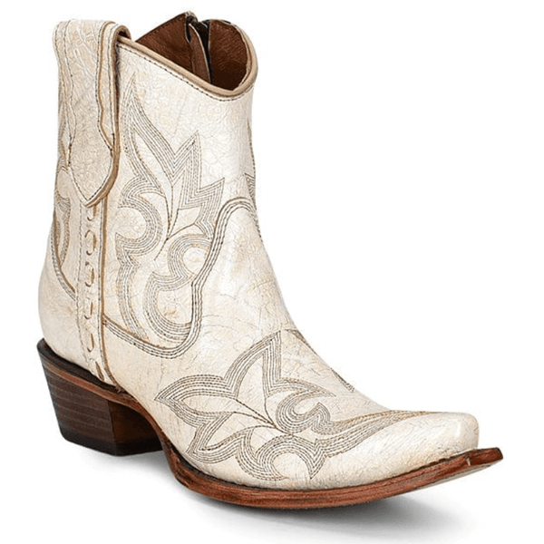 Circle G Women's Pearl Embroidery & Zipper Ankle Booties L5916