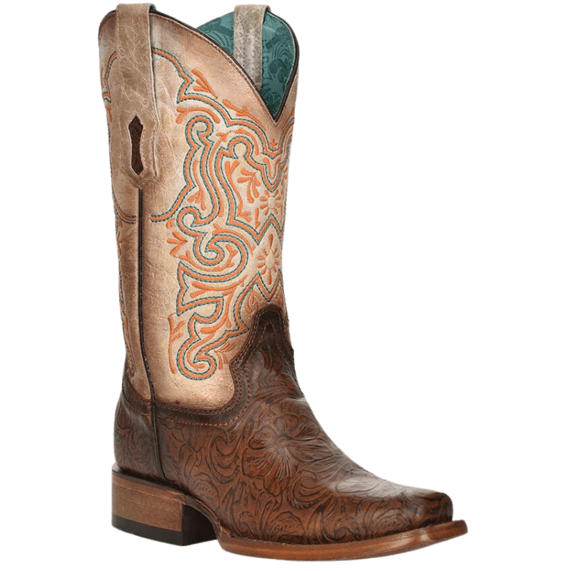 Women's Embroidered Square Toe Cowgirl Boots Z5009 — Boyers BootnShoe