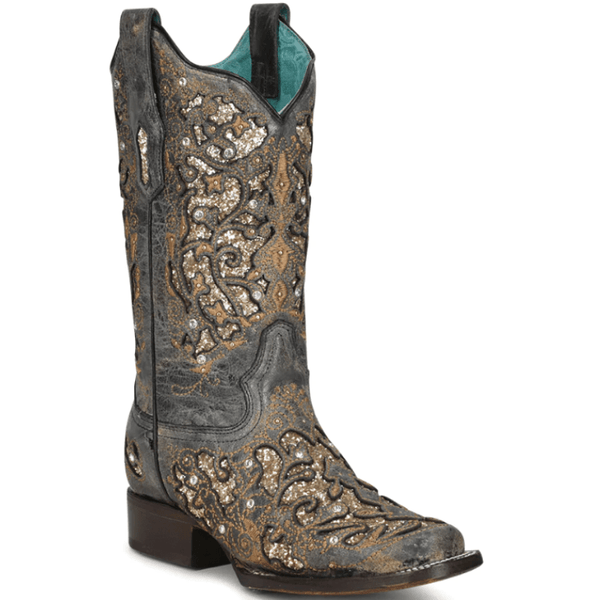 Corral Women's Glitter Inlay & Embroidery Western Boots A4244