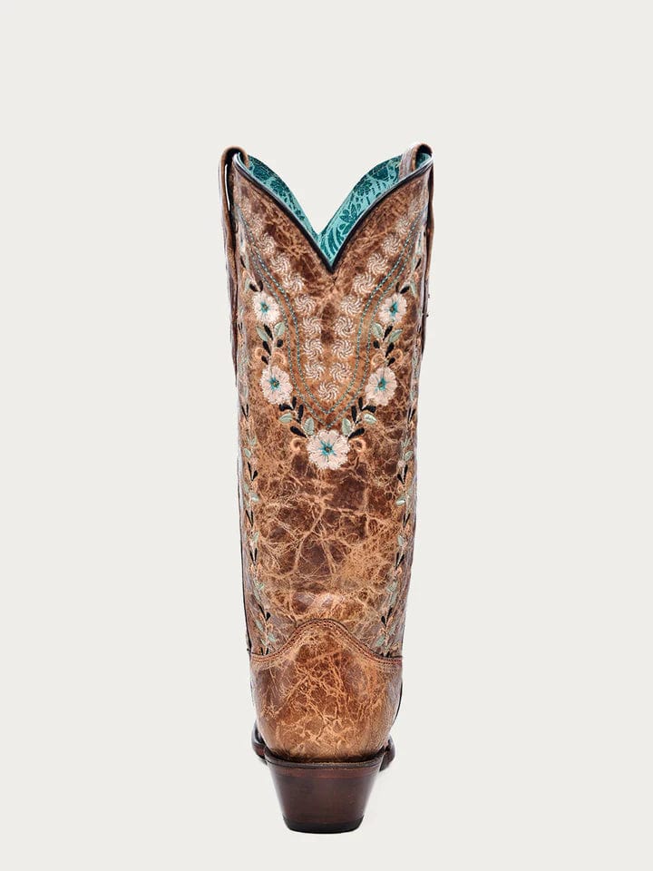 Corral Women s Glow Floral Embroidery Snip Toe Western Boots A4439 Russell s Western Wear Inc