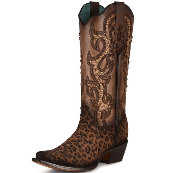 Old west 2024 leopard boots