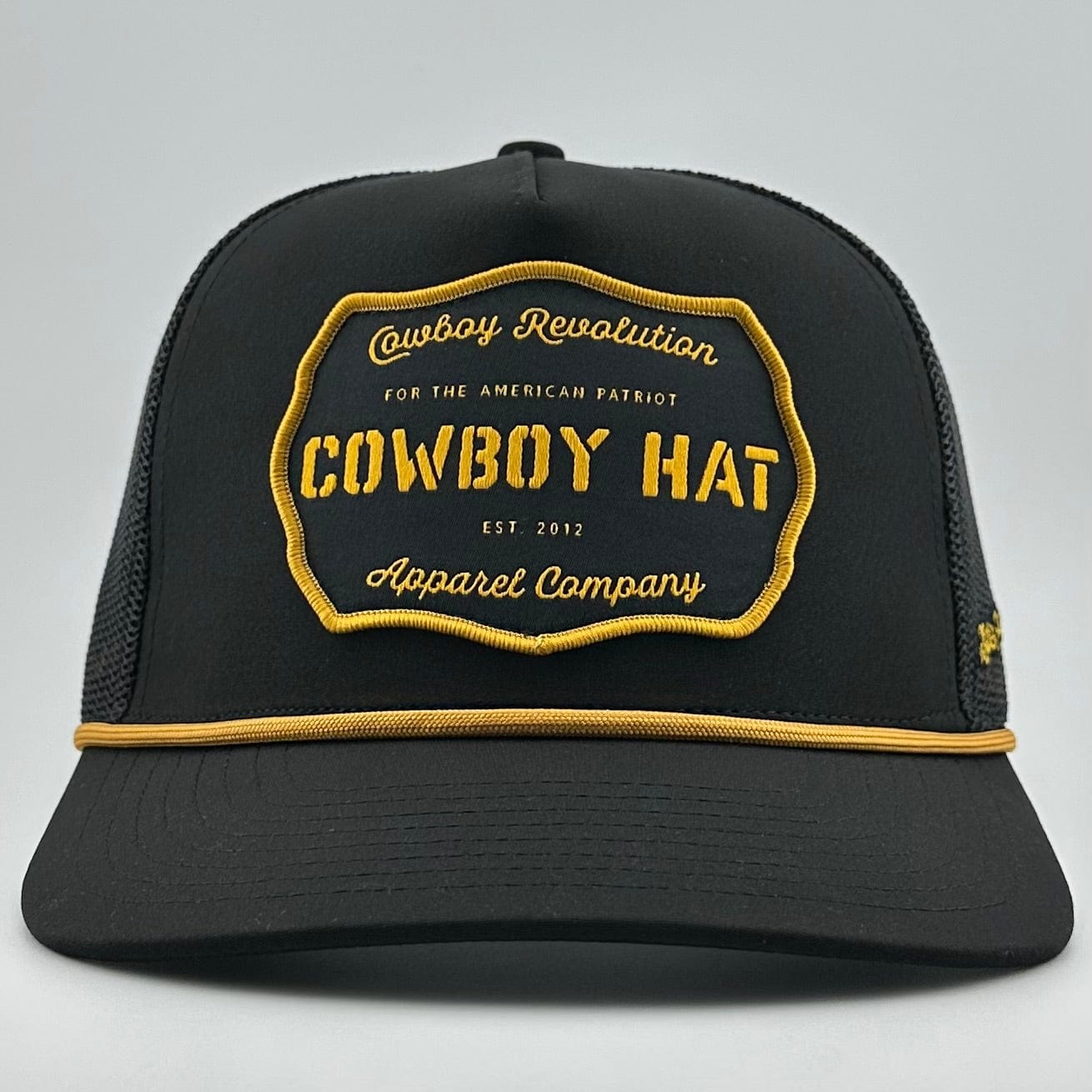 Cowboy Revolution Apparel Co. Hats One Size Fits Most “Cowboy Hat” Cowboy Revolution Black Trucker Patch Hat