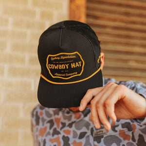 Cowboy Revolution Apparel Co. Hats One Size Fits Most “Cowboy Hat” Cowboy Revolution Black Trucker Patch Hat