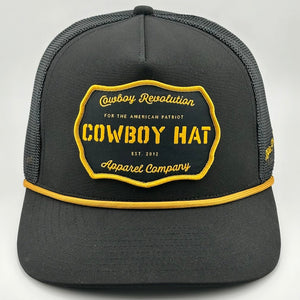 Cowboy Revolution Apparel Co. Hats One Size Fits Most “Cowboy Hat” Cowboy Revolution Black Trucker Patch Hat