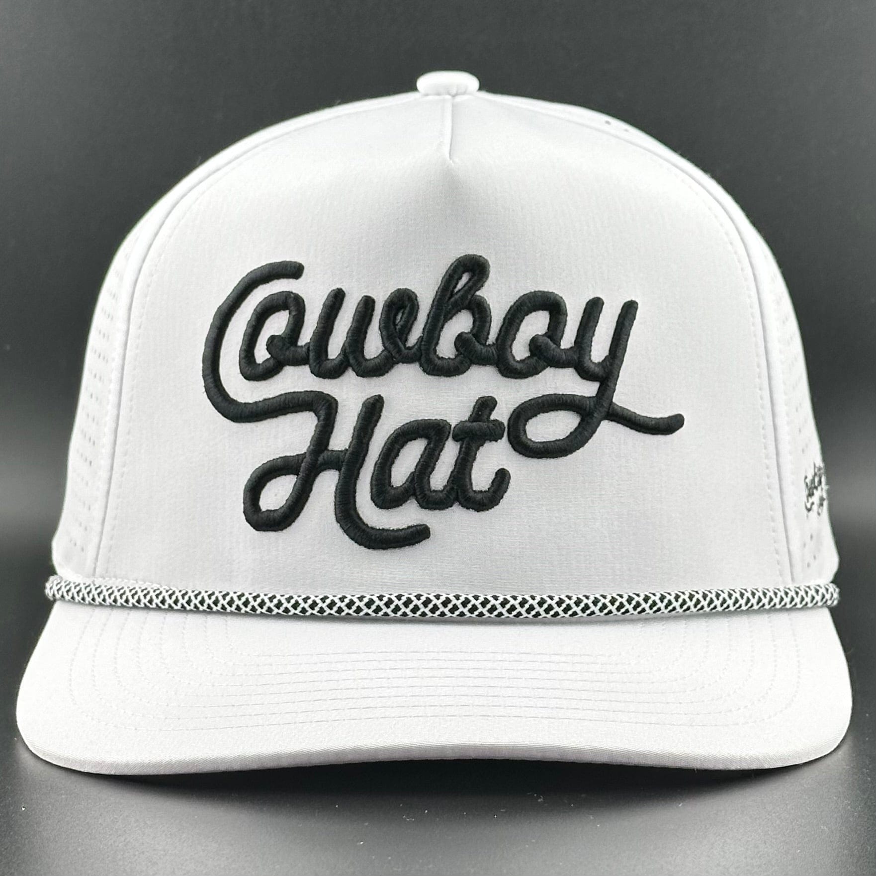 Cowboy Revolution Apparel Co. Hats One Size Fits Most “Cowboy Hat” Summer Edition - Cowboy Revolution White 5-panel Trucker Hat