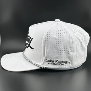 Cowboy Revolution Apparel Co. Hats One Size Fits Most “Cowboy Hat” Summer Edition - Cowboy Revolution White 5-panel Trucker Hat