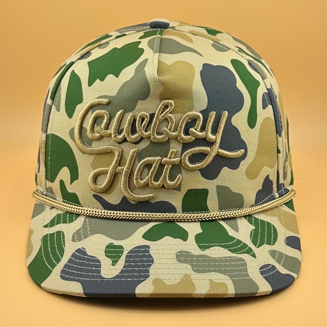 Duck Camo “cowboy Hat” - Cowboy Revolution 5-Panel Trucker Hat