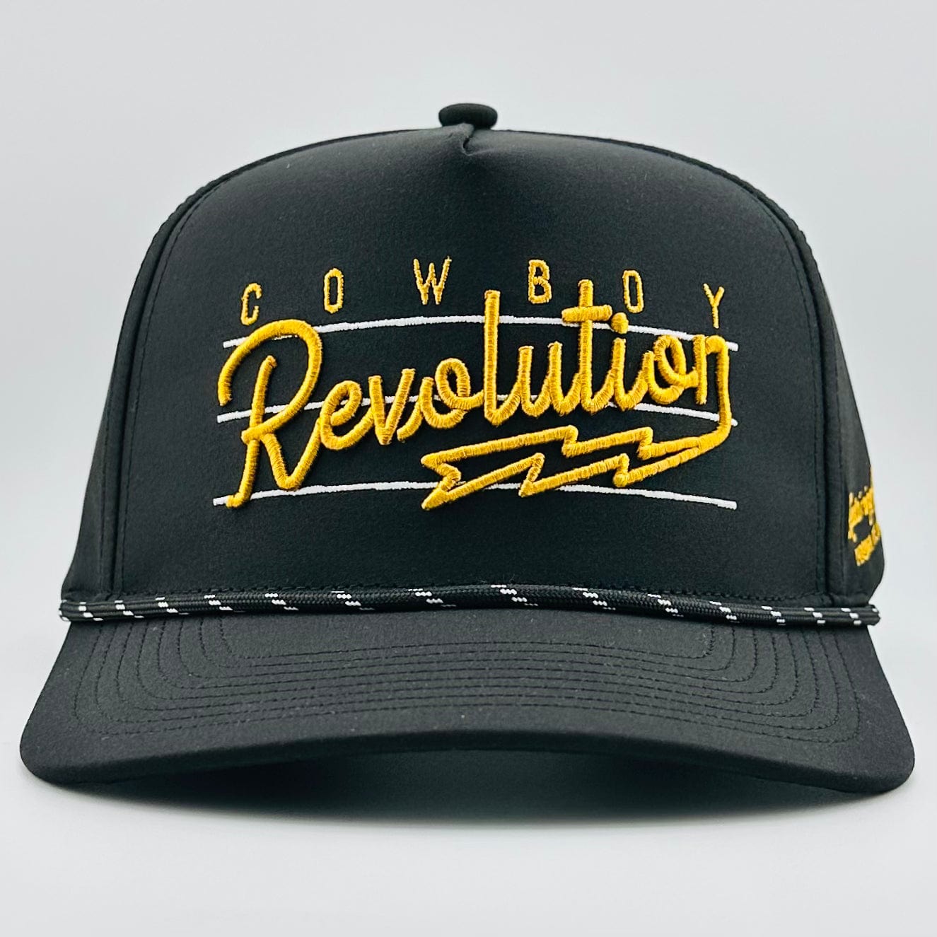 Cowboy Revolution Apparel Co. Hats One Size Fits Most “Lightning" Black & Gold - Cowboy Revolution 5-panel Performance Hat