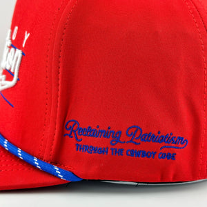 Cowboy Revolution Apparel Co. Hats One Size Fits Most “Lightning" Red, White, and Blue - Cowboy Revolution 5-panel Performance Hat