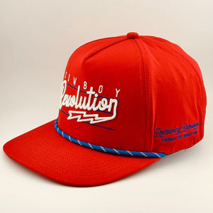 Cowboy Revolution Apparel Co. Hats One Size Fits Most “Lightning" Red, White, and Blue - Cowboy Revolution 5-panel Performance Hat