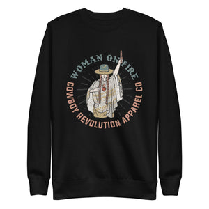 Cowboy Revolution Apparel Co. Outerwear "Woman On Fire" Cowboy Revolution Unisex Premium Sweatshirt