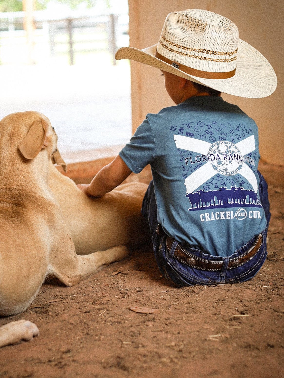 Cracker and Cur Shirts Youth Florida Brands- Deep Teal