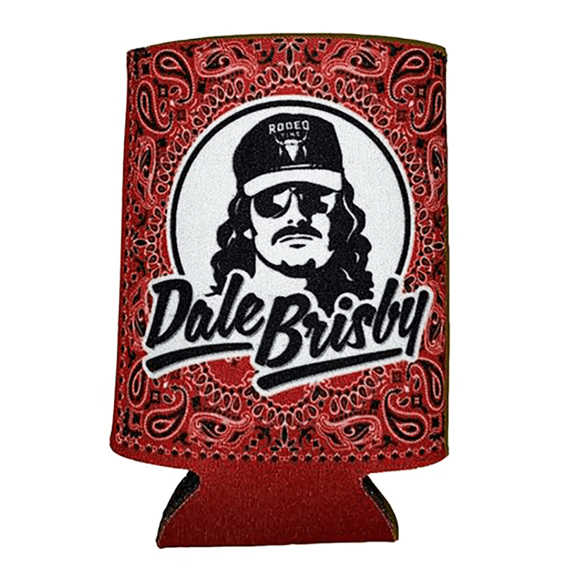 Dale Brisby's Rodeo Time Can Cooler You Ain't No Cowboy Red Bandana Can Cooler