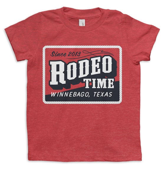 Dale Brisby's Rodeo Time Kids T-Shirt Rodeo Time Red KIDS T