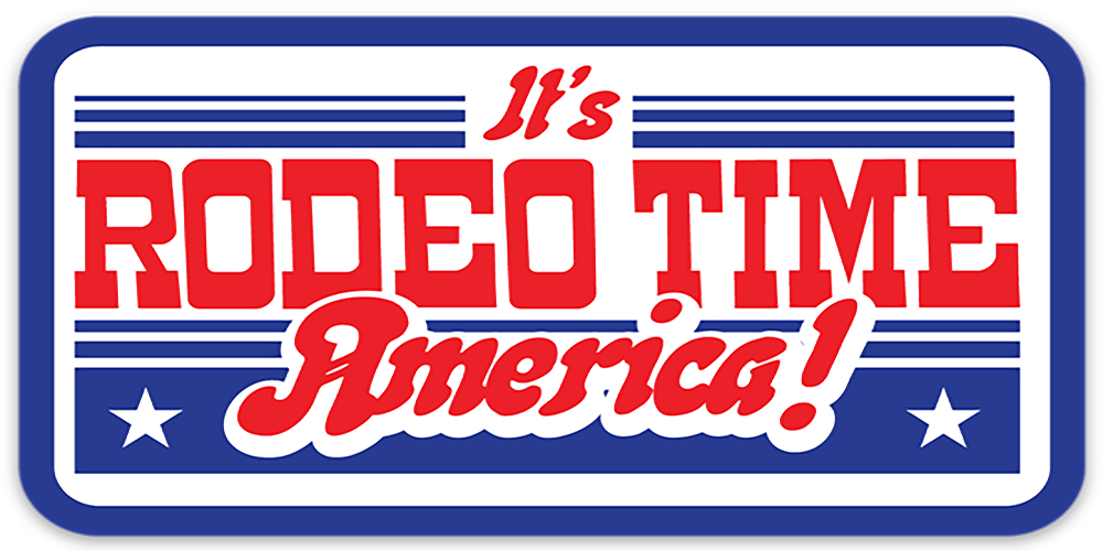 Dale Brisby's Rodeo Time Sticker It's Rodeo Time America Decal