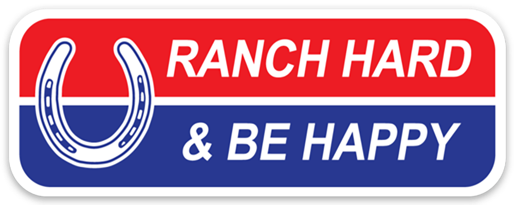 Dale Brisby's Rodeo Time Sticker Ranch Hard Be Happy Decal