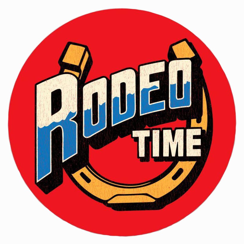 Dale Brisby's Rodeo Time Sticker Rodeo Time Horseshoe Decal