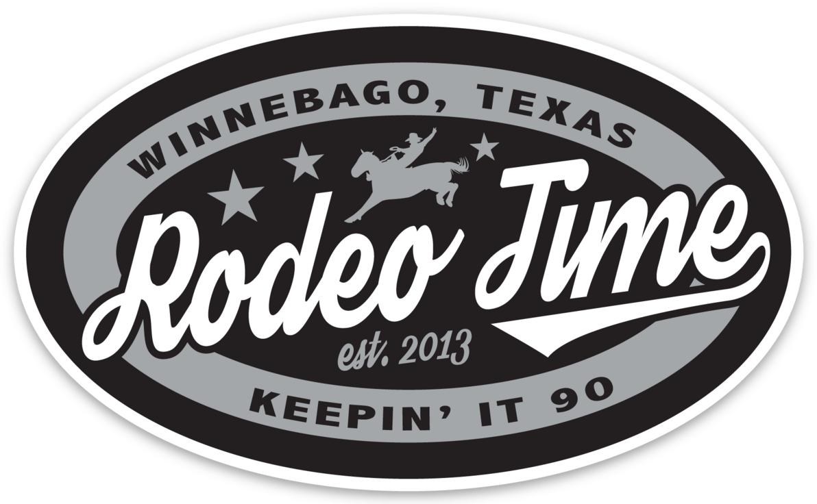 Dale Brisby's Rodeo Time Sticker Rodeo Time Keepin It 90 Decal