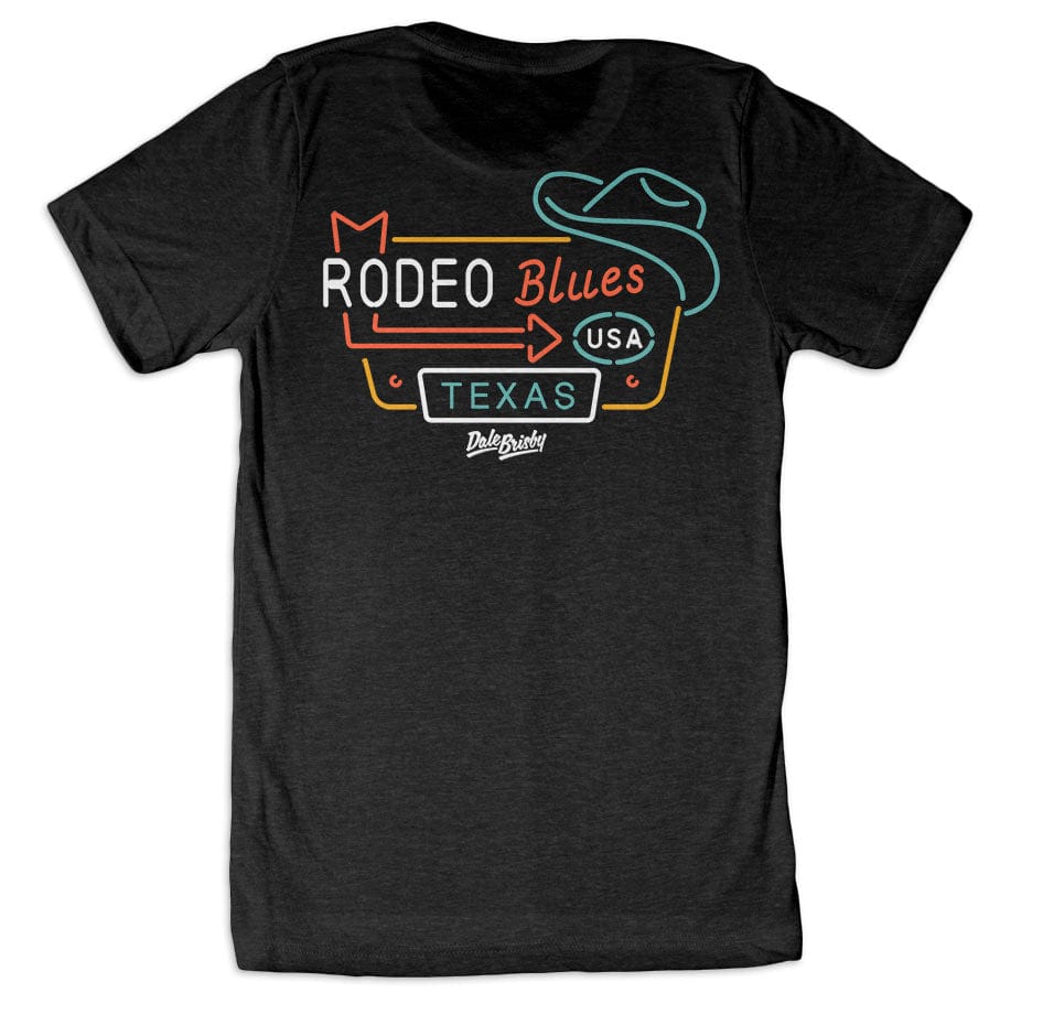 Dale Brisby's Rodeo Time T-Shirt 3XL Rodeo Blues Neon T