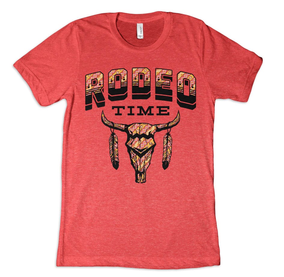 Dale Brisby's Rodeo Time T-Shirt XS Tribal Red Rodeo Time T