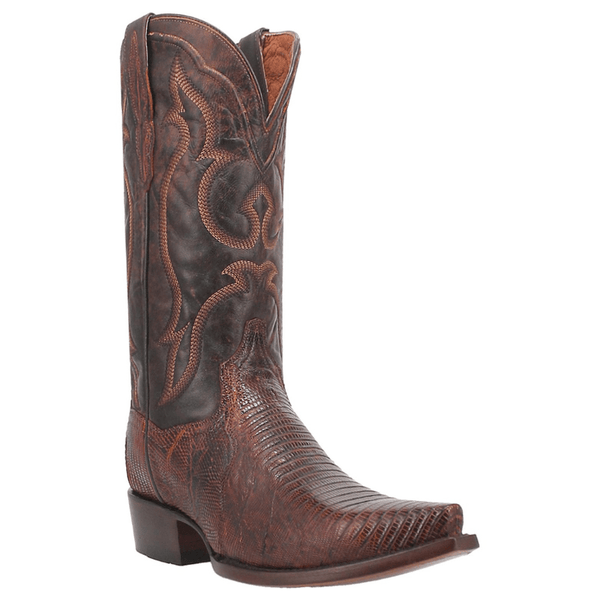 Dan Post Men s Hearst Cognac Lizard Snip Toe Exotic Western Boots DP30 Russell s Western Wear Inc