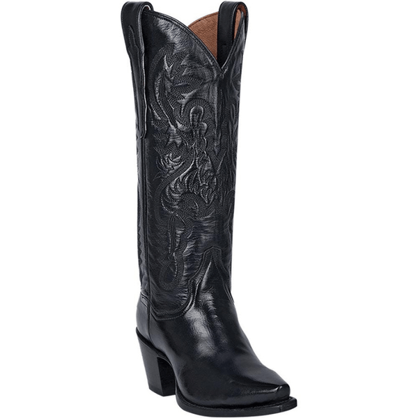 Dan Post Women's Black Pull On Western Style Cowgirl store Boots Size 5.5 M 14030 READ