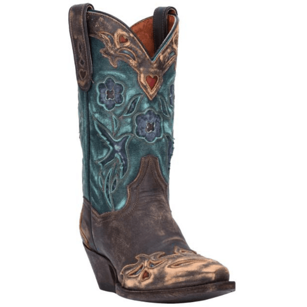 Dan Post Women s Vintage Bluebird Chocolate Brown Snip Toe Western Boo Russell s Western Wear Inc