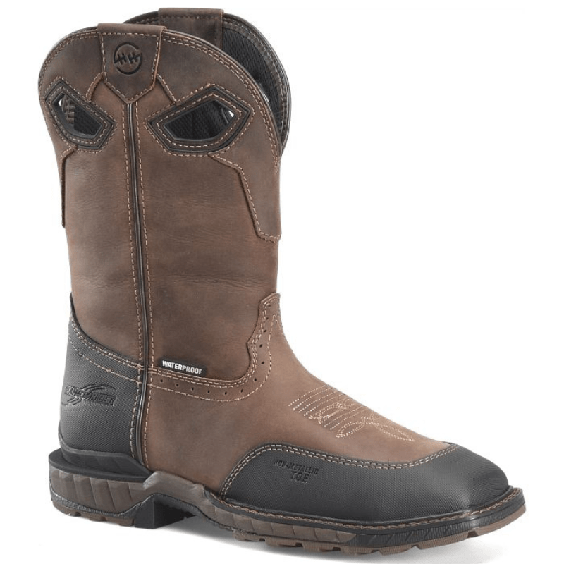 Double H Men s Phantom Rider Visor Dark Brown Waterproof Composite Toe Russell s Western Wear Inc