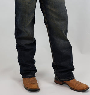 Drover Cowboy Threads Jeans Denim Jeans - Canyon Fit - Relaxed, Mid-Rise, Straight Leg, Boot Cut (Dark Washed & Faded)