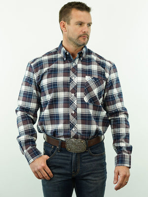 Drover Cowboy Threads Shirts Posse - Plaid, Flannel, Option Cuff, Classic Fit Shirt