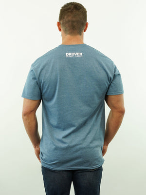 Drover Cowboy Threads Shirts T-Shirt - Drover Bull Skull - Blue Heather