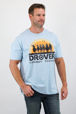 Drover Cowboy Threads Shirts T-Shirt - Here Comes the Cowboys - Light Blue