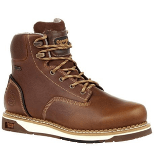 GEORGIA BOOT Boots Georgia Boot Men's Amp LT Brown Wedge Waterproof Round Toe Work Boot GB00350