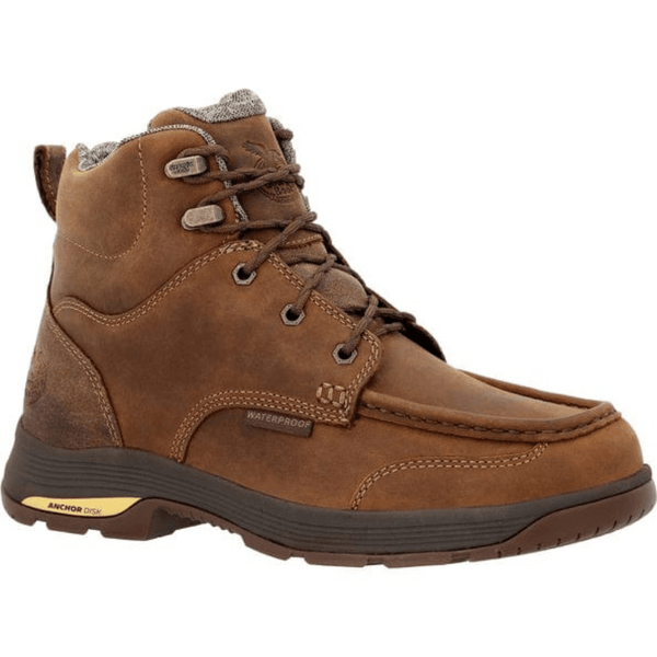 Georgia Boot Men's Athens SuperLyte Brown Moc Toe Waterproof Work Boot  GB00547