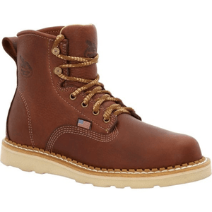 GEORGIA BOOT Boots Georgia Boot Men's Brown Wedge Round Toe Work Boot GB00356