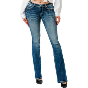 Grace In LA Jeans Grace in LA Dreamcatcher Mid Rise Bootcut Jeans EB51807SL-32